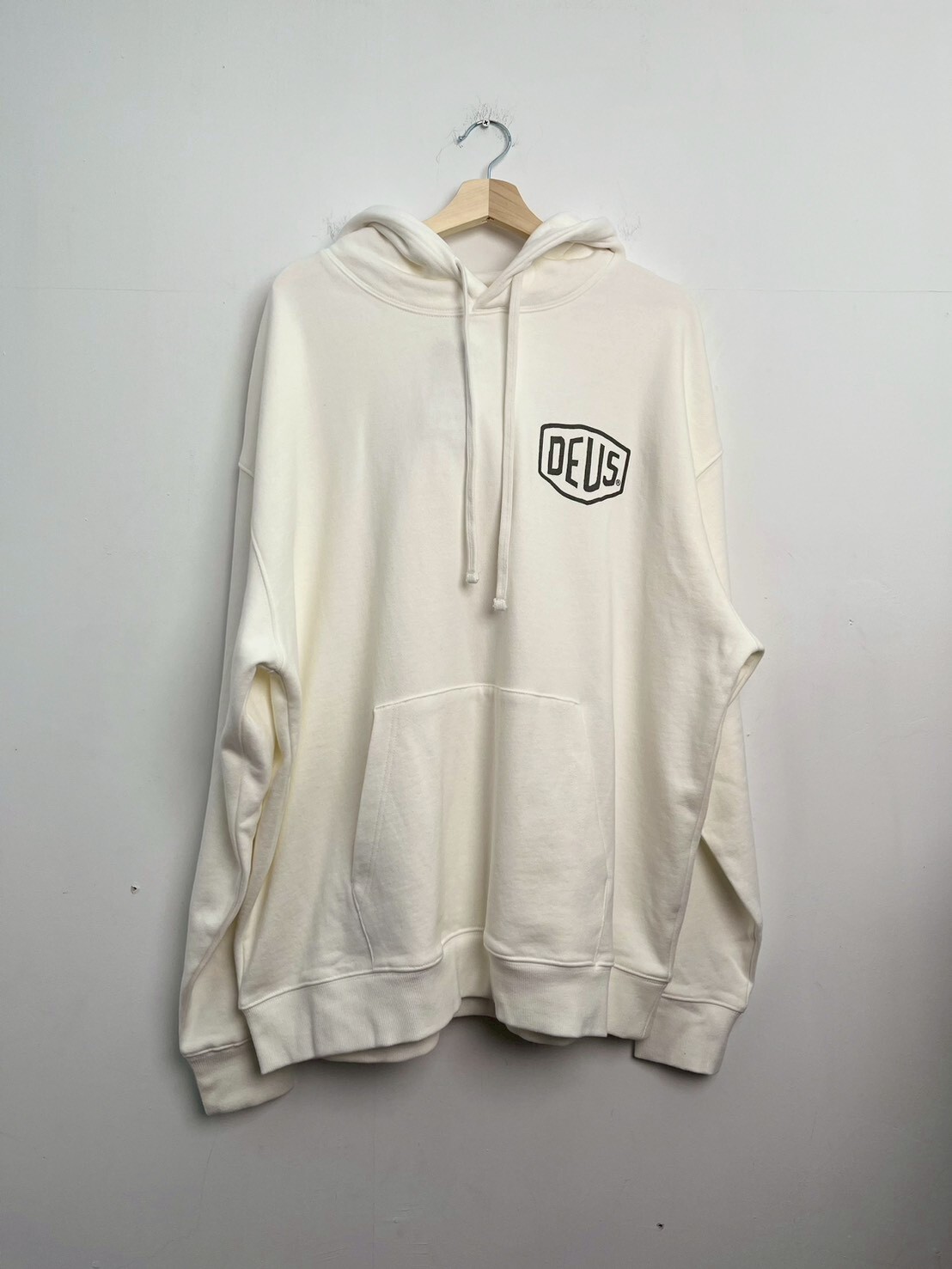 DEUS EX Machina Oversized Biarritz Hoodie Vintage White SIZE XL