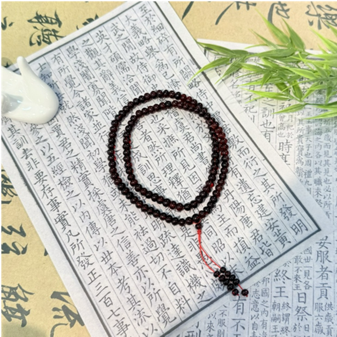 VF018 撫順血珀龍滴血佛珠7m