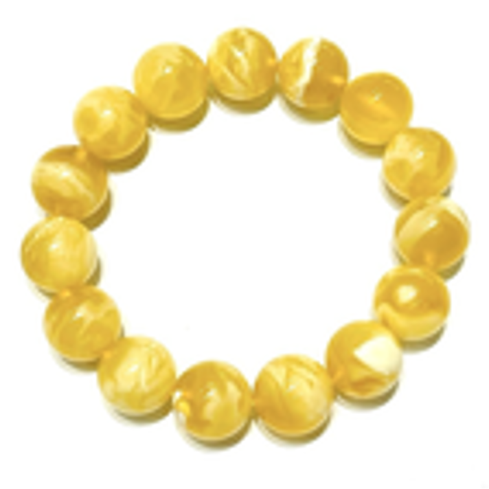 VF045 14+金白圓珠手串A+