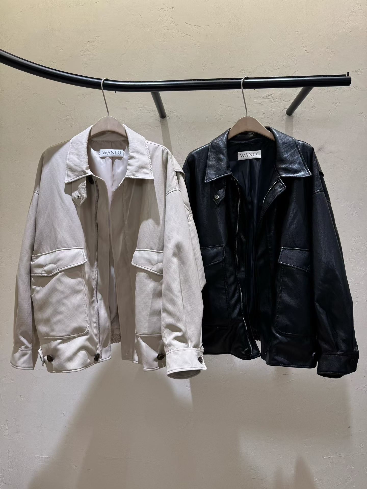 WJ5507 仿皮機車外套 *特價* (充值購物金不適用)