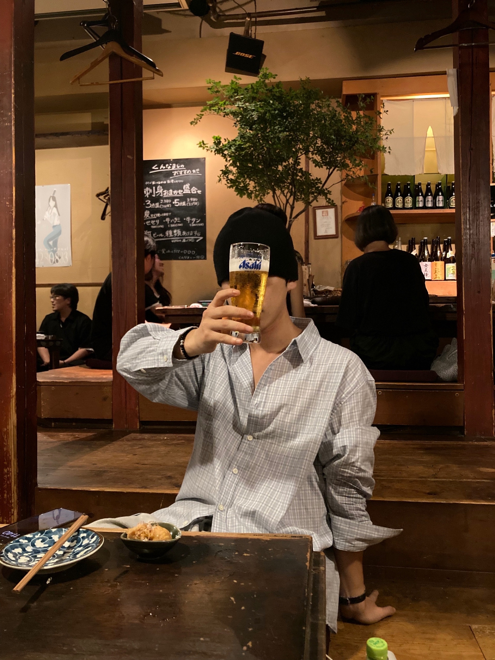 韓系歐巴方格襯衫