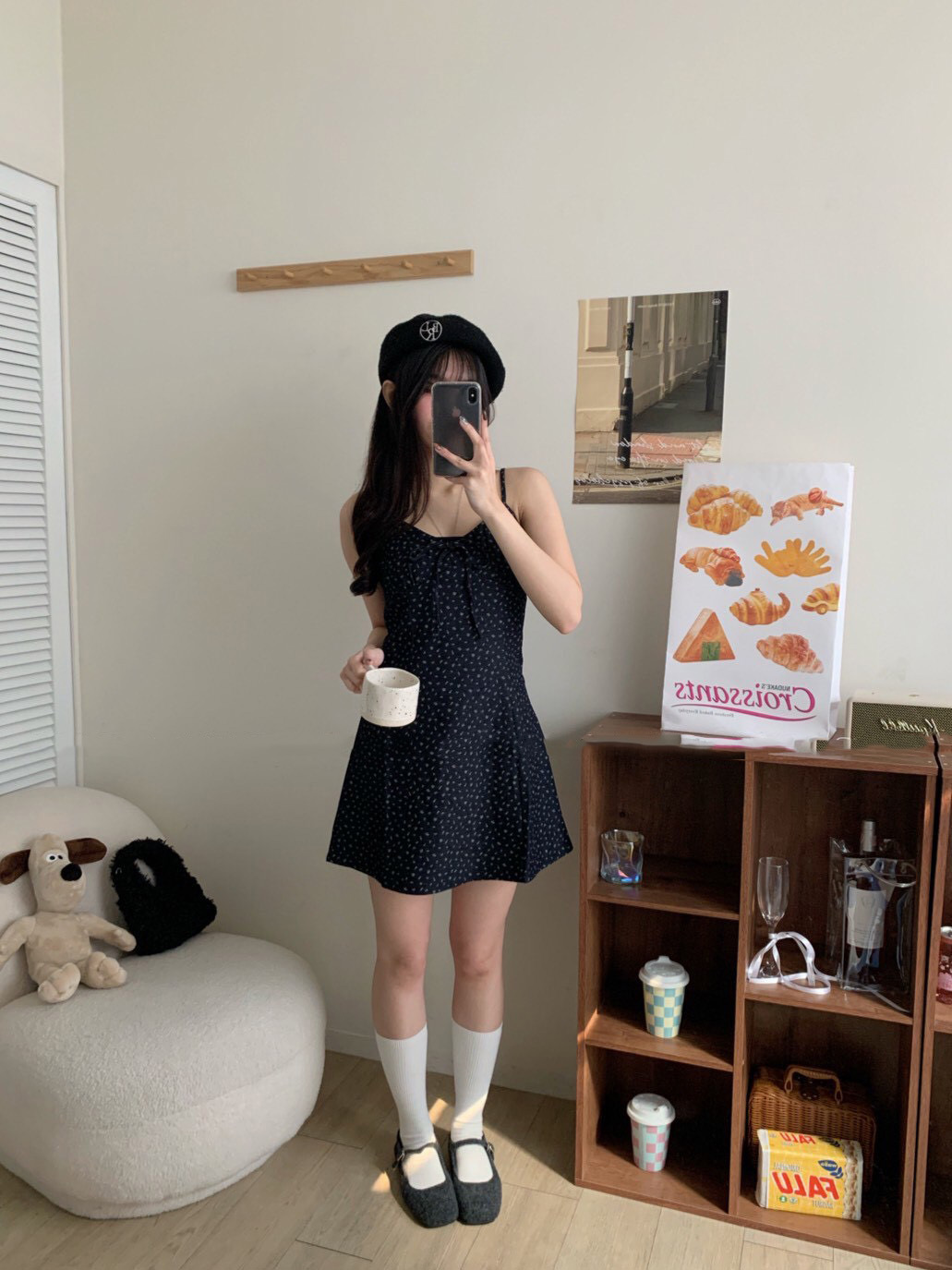 小碎花細肩短洋裝 RL2557