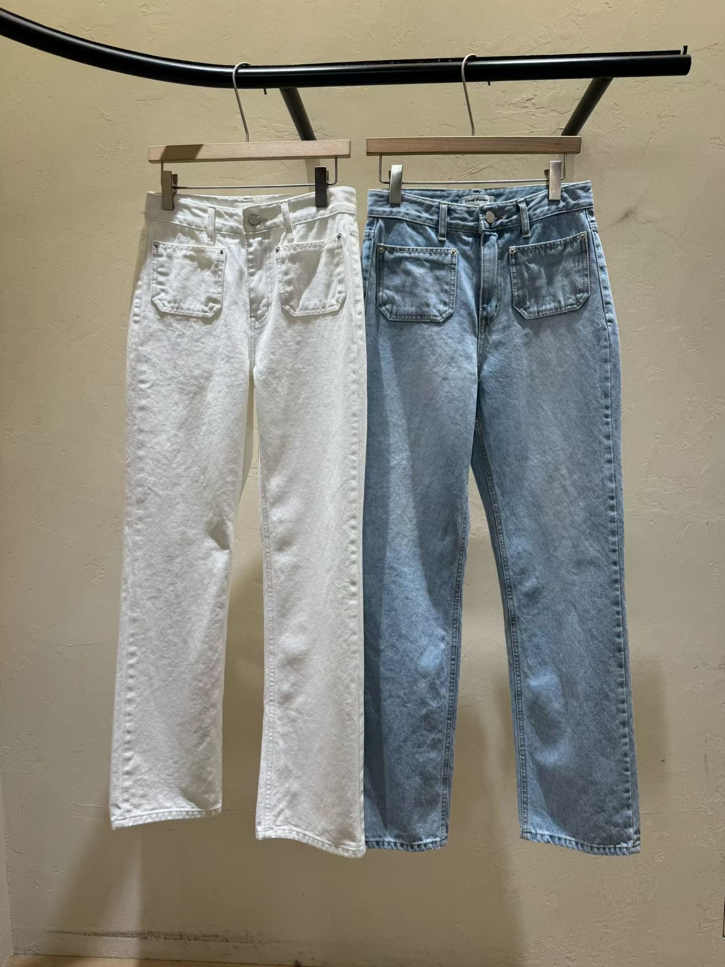 WJ5518 小口袋直筒牛仔褲 *特價* (充值購物金不適用)