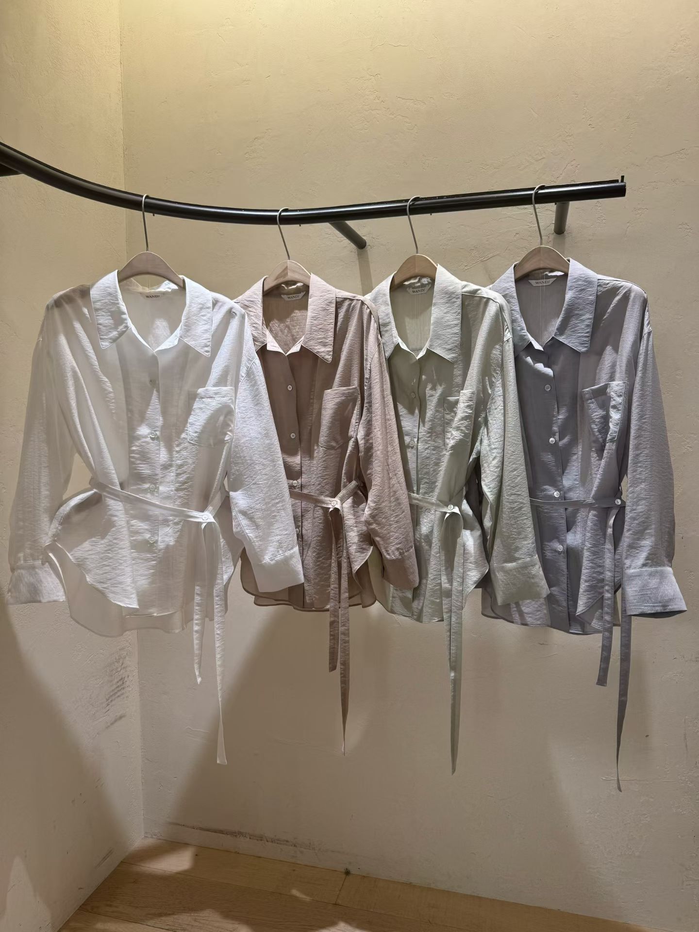 WJ5523 皺皺綁腰恤衫 *特價* (充值購物金不適用)