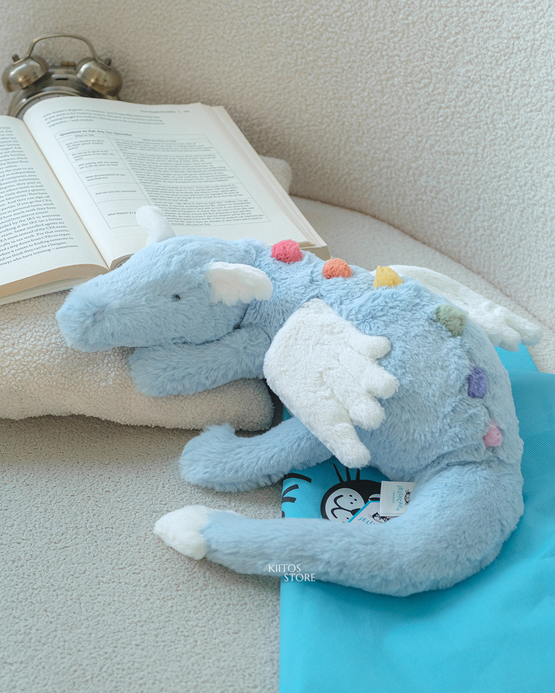 【預購】Jellycat 夢幻雪龍 天空藍 彩色雪龍 50cm