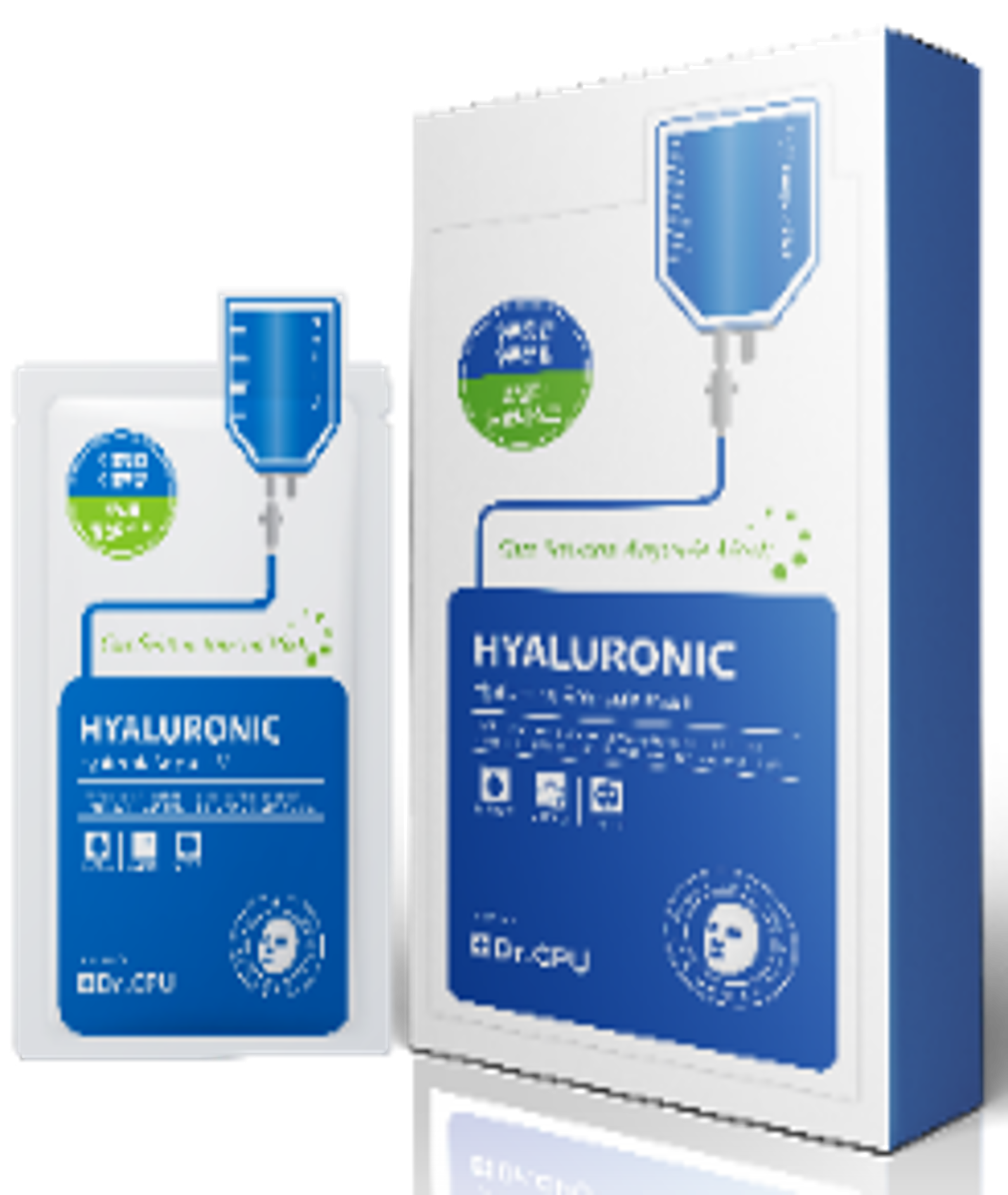 A34 Dr.CPU 玻尿酸補水精華面膜   (一盒10片) 藍色