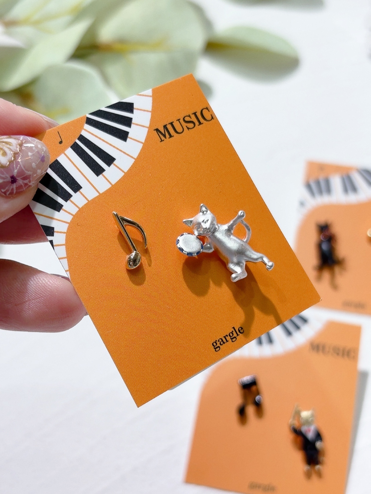 貓咪樂隊耳環