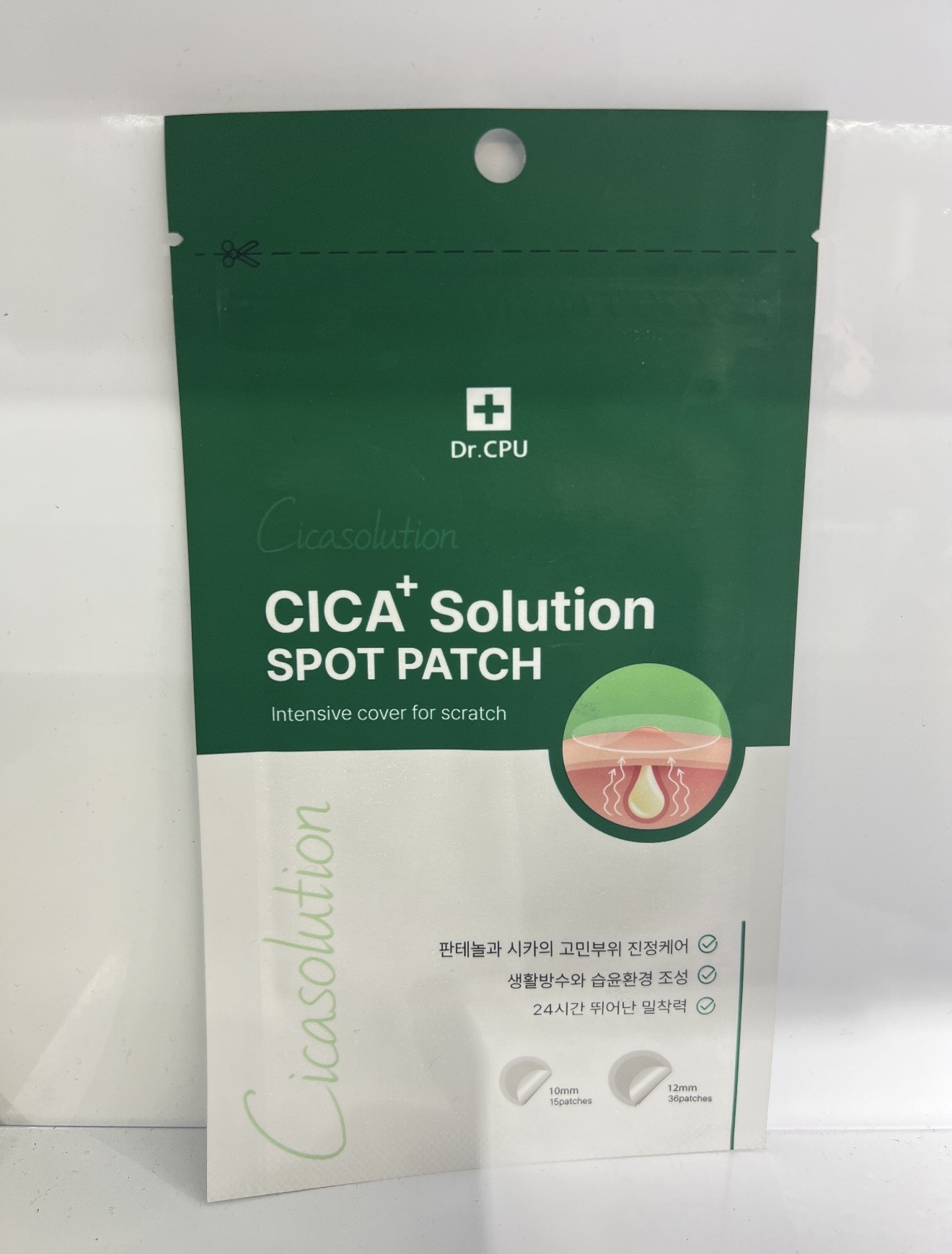 PT100 DR.CPU 積雪草愈合祛痘貼 (4片裝) CICA  Solution SPOT PATCH (12Patches*3 10Patches*1)(CPU049) **過期: 2026/03/01