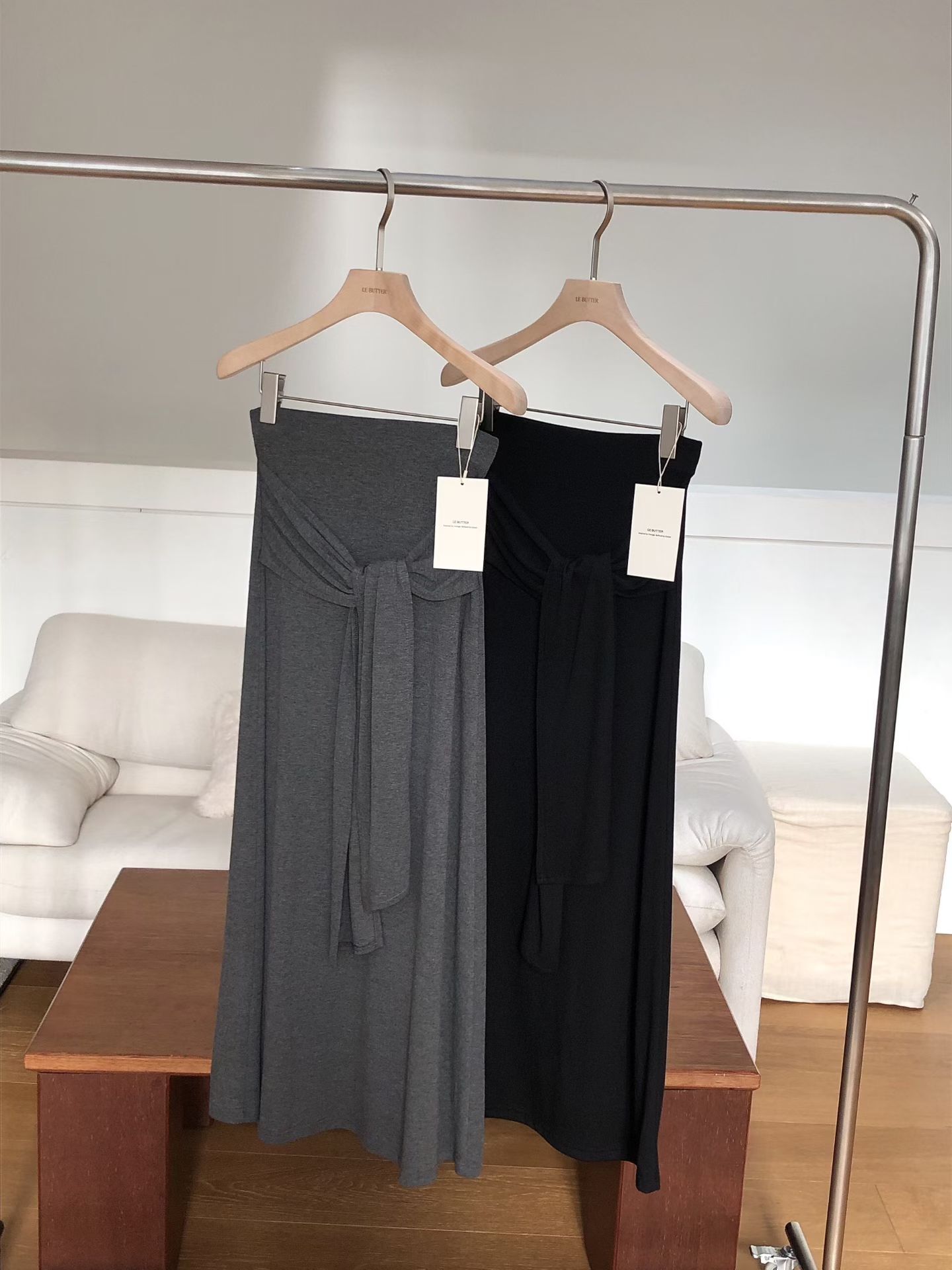 LB5502 芭蕾垂感綁帶半裙 *特價* (充值購物金不適用)