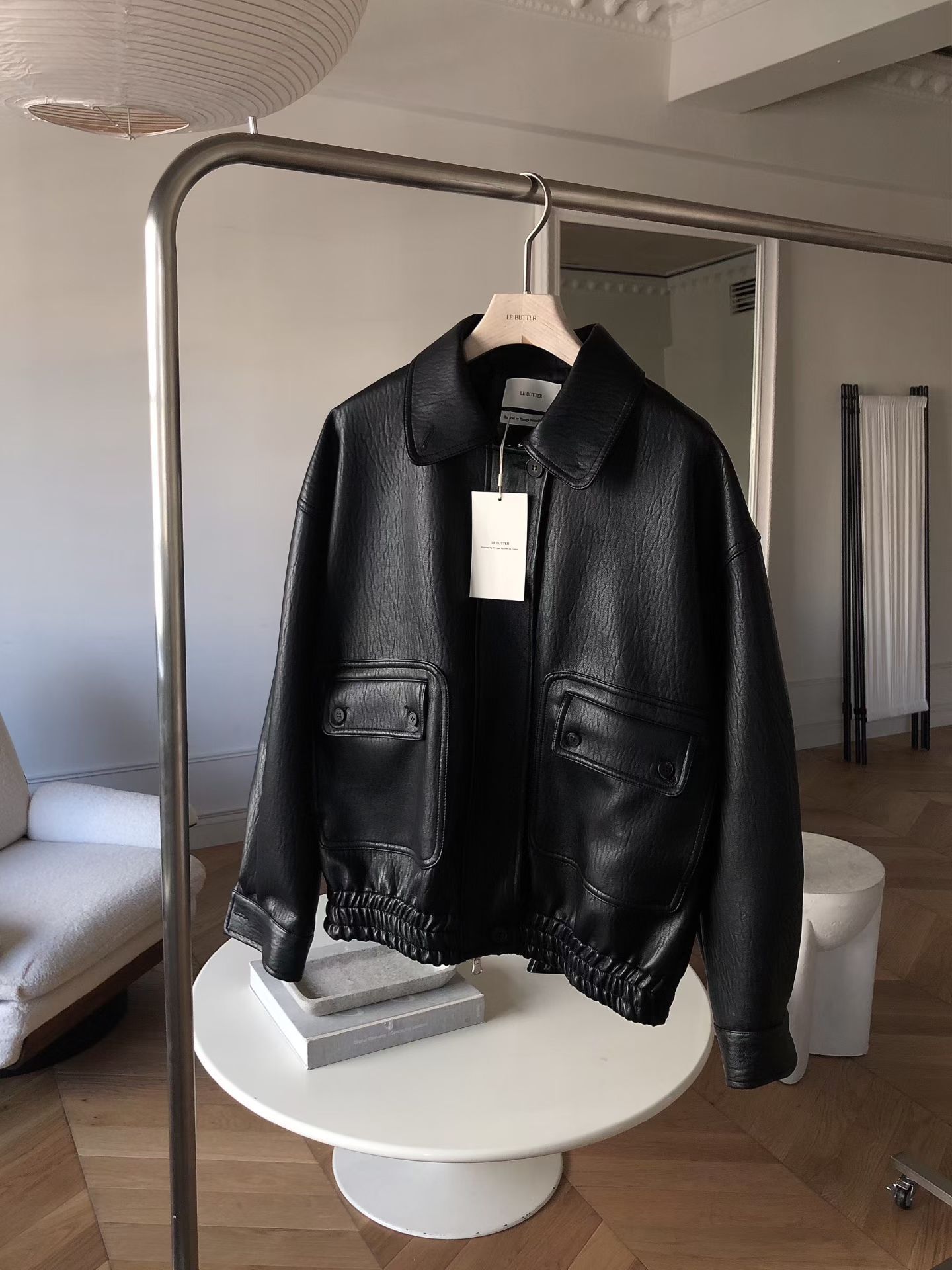 LB5510 紋路PU皮機車外套 *特價* (充值購物金不適用)