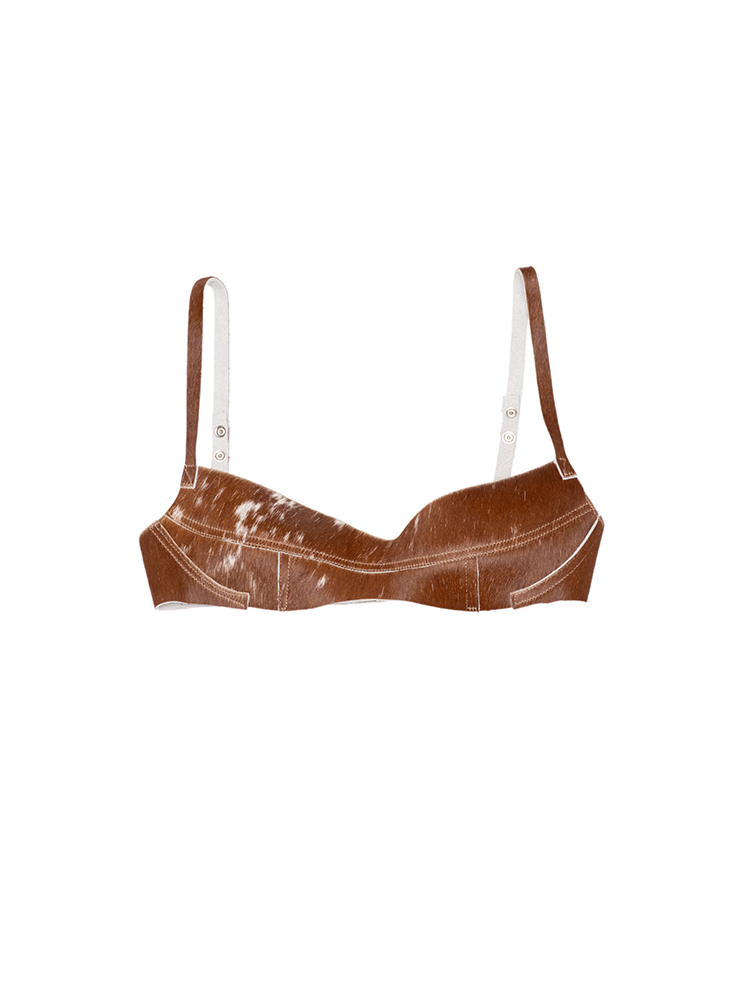 Fur Bra-Brown White
