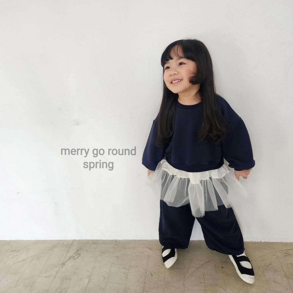 正韓春Merry-go-round 下午茶拼接蕾絲上衣