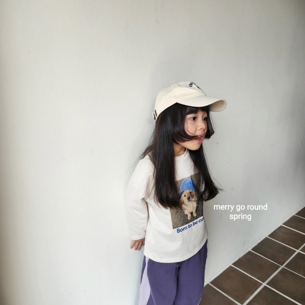正韓春Merry-go-round 戴帽子狗狗薄長袖上衣
