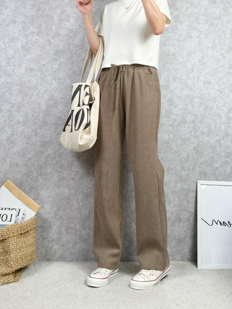 燈芯絨細紋內刷毛寬褲｜不厚重也保暖・修身顯瘦的秋冬日常褲款 ⚡️限量 搶現貨 ⚡️