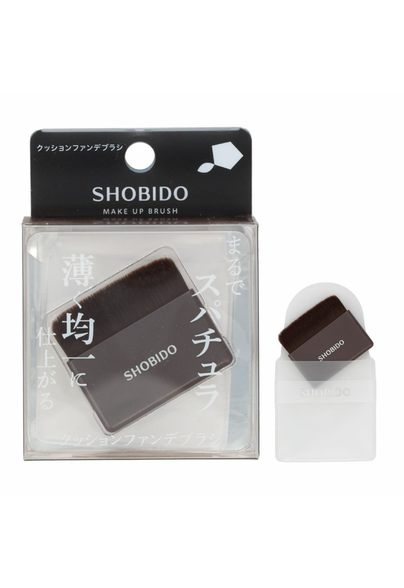 【 預購 】SHOBIDO 氣墊粉餅專用粉底刷 (薄型刮棒質感/附收納袋) 日本