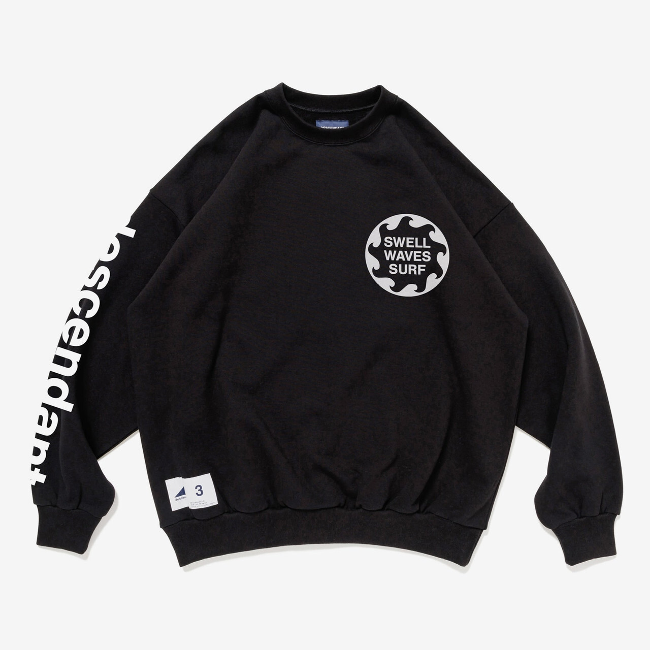 [現貨] DESCENDANT FW25 VORTEX CREW NECK | Black / Navy