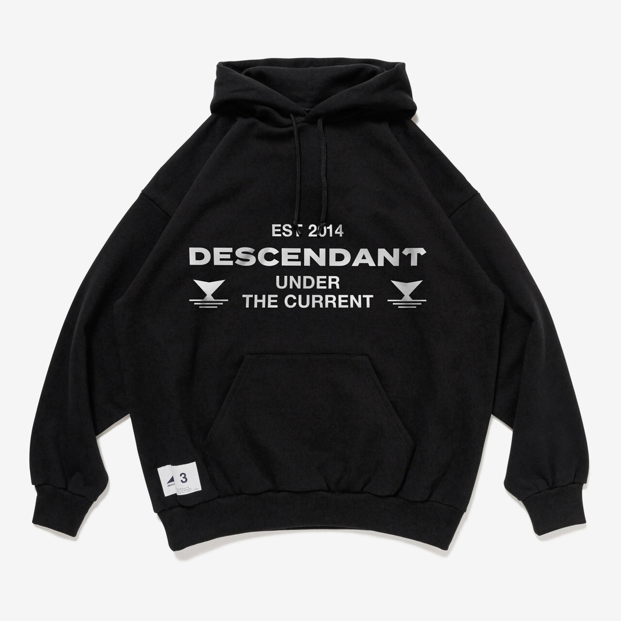 DESCENDANT FW25 UNDER THE CURRENT HOODY| Black / Navy