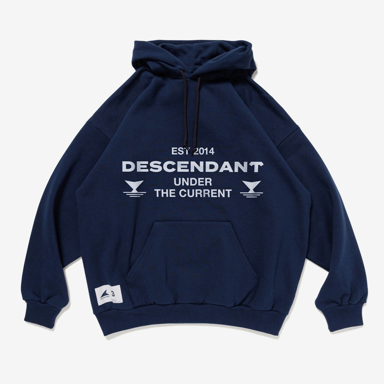 [Instock] DESCENDANT FW25 UNDER THE CURRENT HOODY| Black / Navy