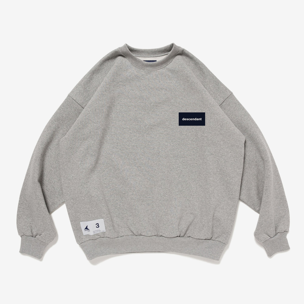 DESCENDANT FW25 CETUS CREW NECK| Black / Grey