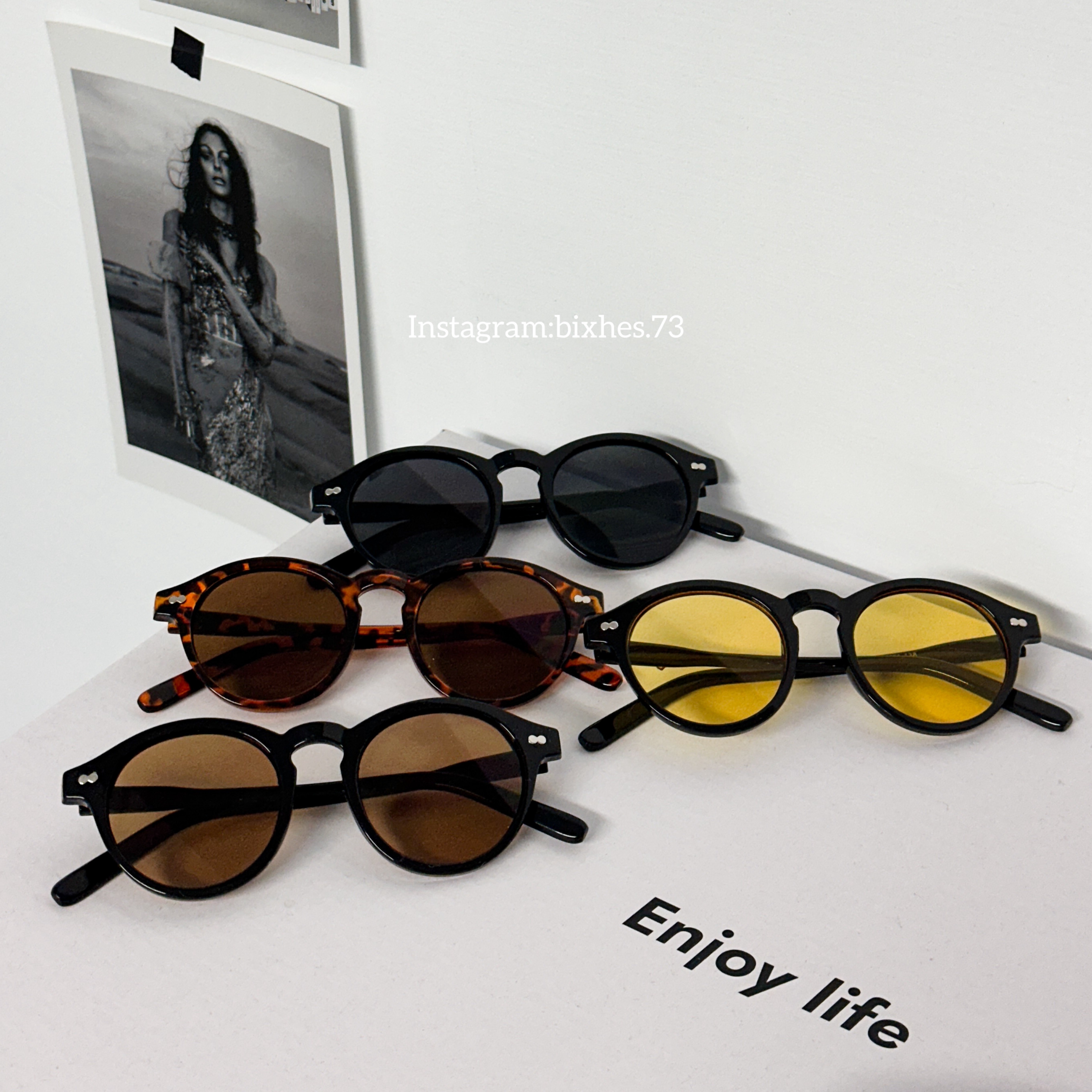 圓框果凍墨鏡(J00029)