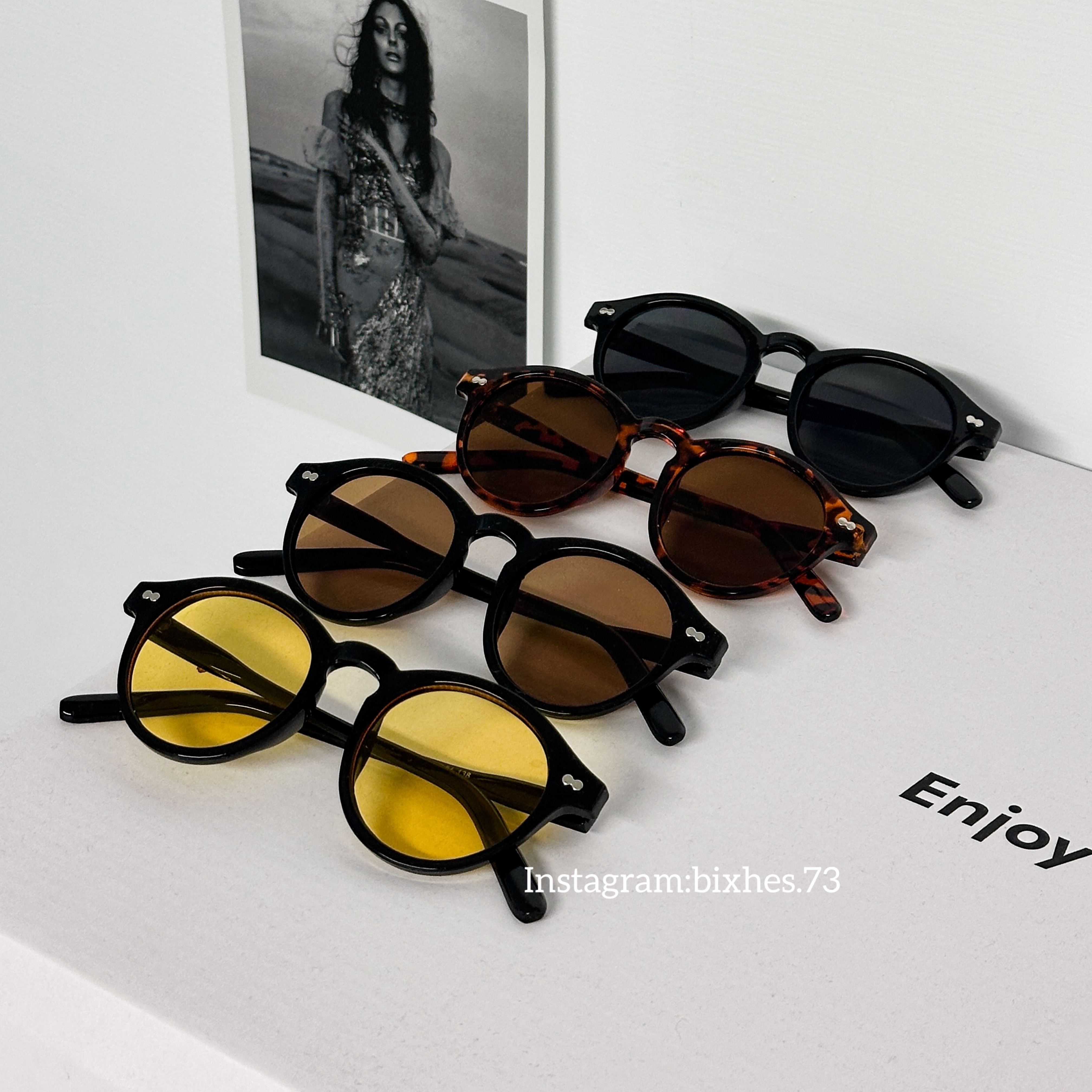 圓框果凍墨鏡(J00029)