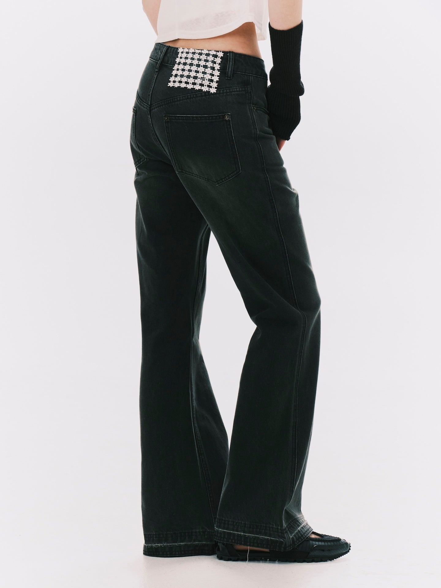 ANOWHEREMAN｜Boot Cut Denim Jeans Black (Women)