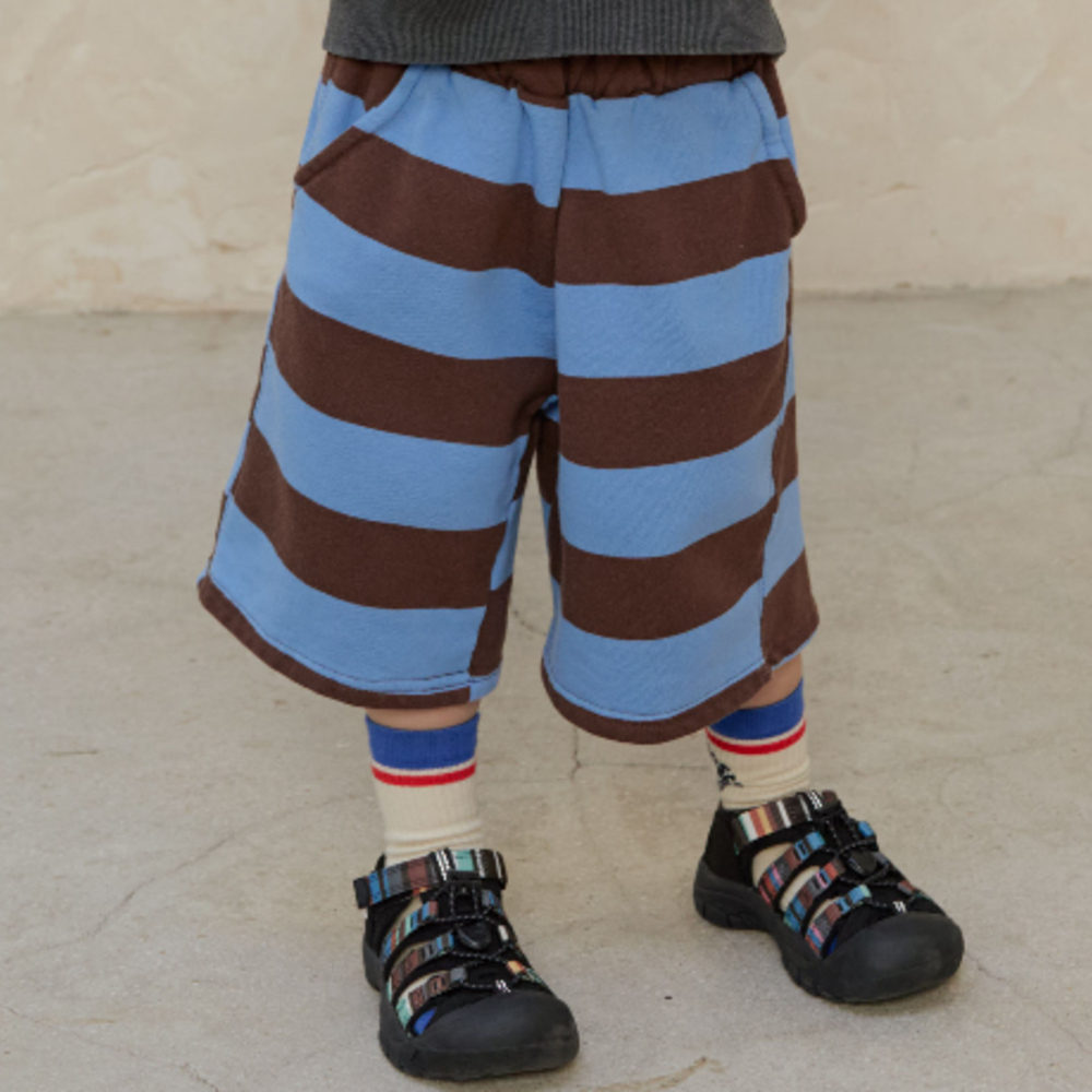 90-160 寬條紋及膝褲 2色