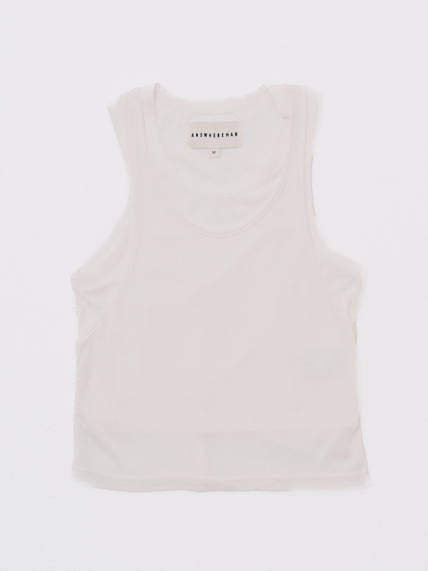 ANOWHEREMAN｜Double Layers Tank Top White (Women)