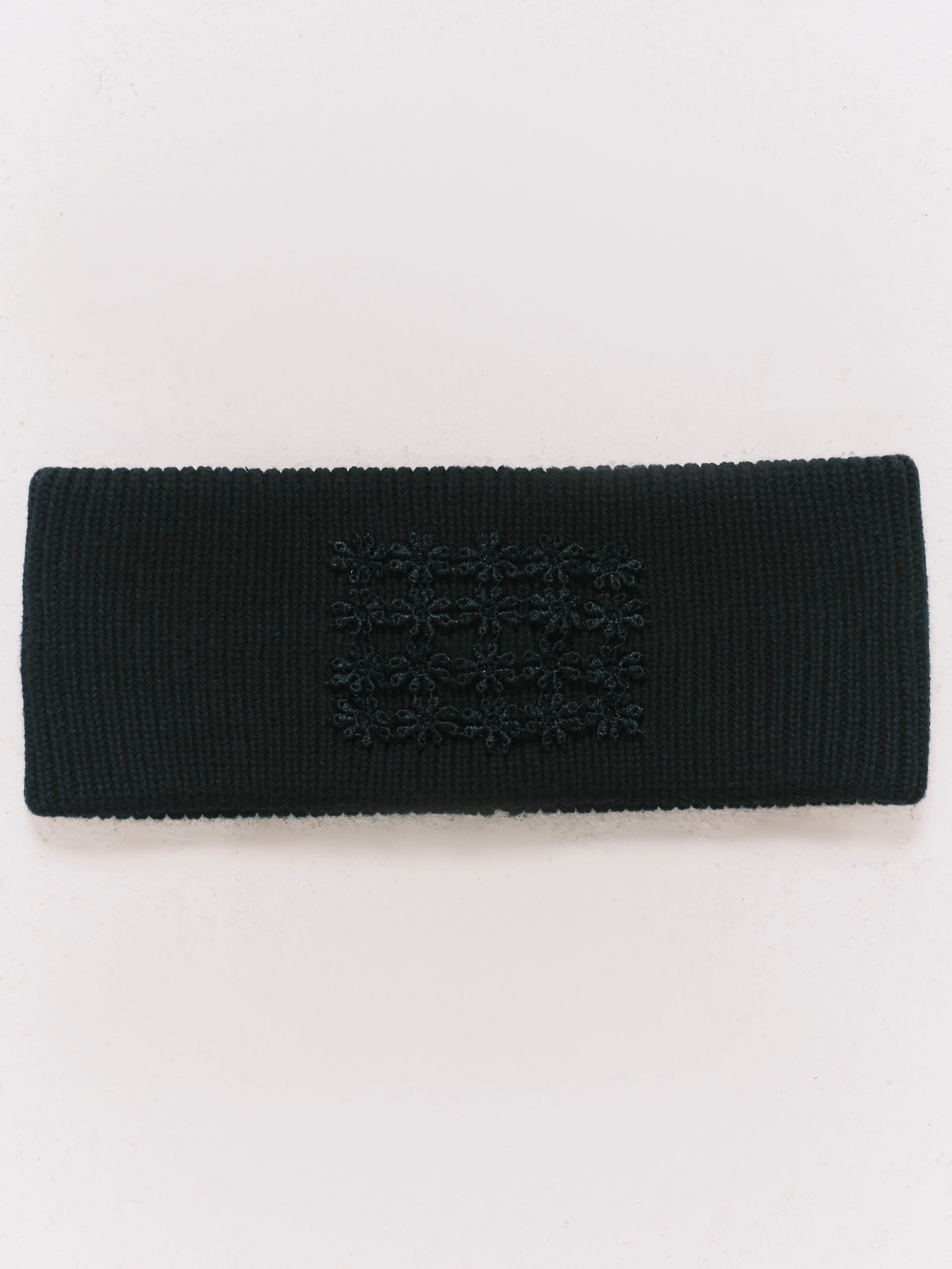 ANOWHEREMAN｜Patchwork Knit Headband Black (Unisex)