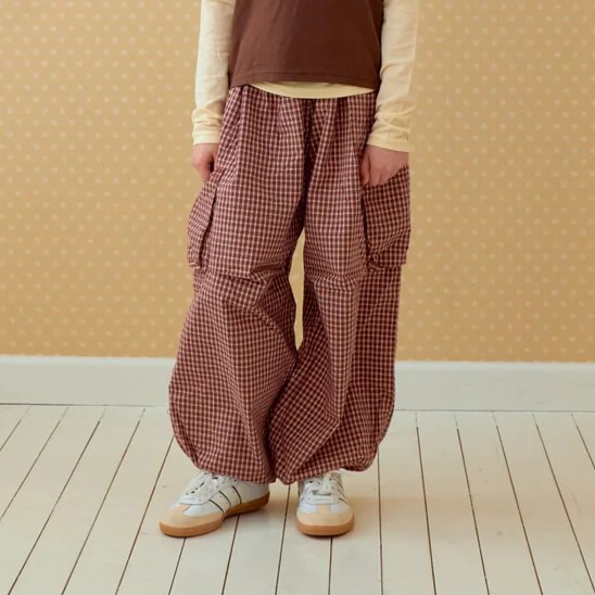 90-140 MNM 大口袋格紋休閒褲 2色