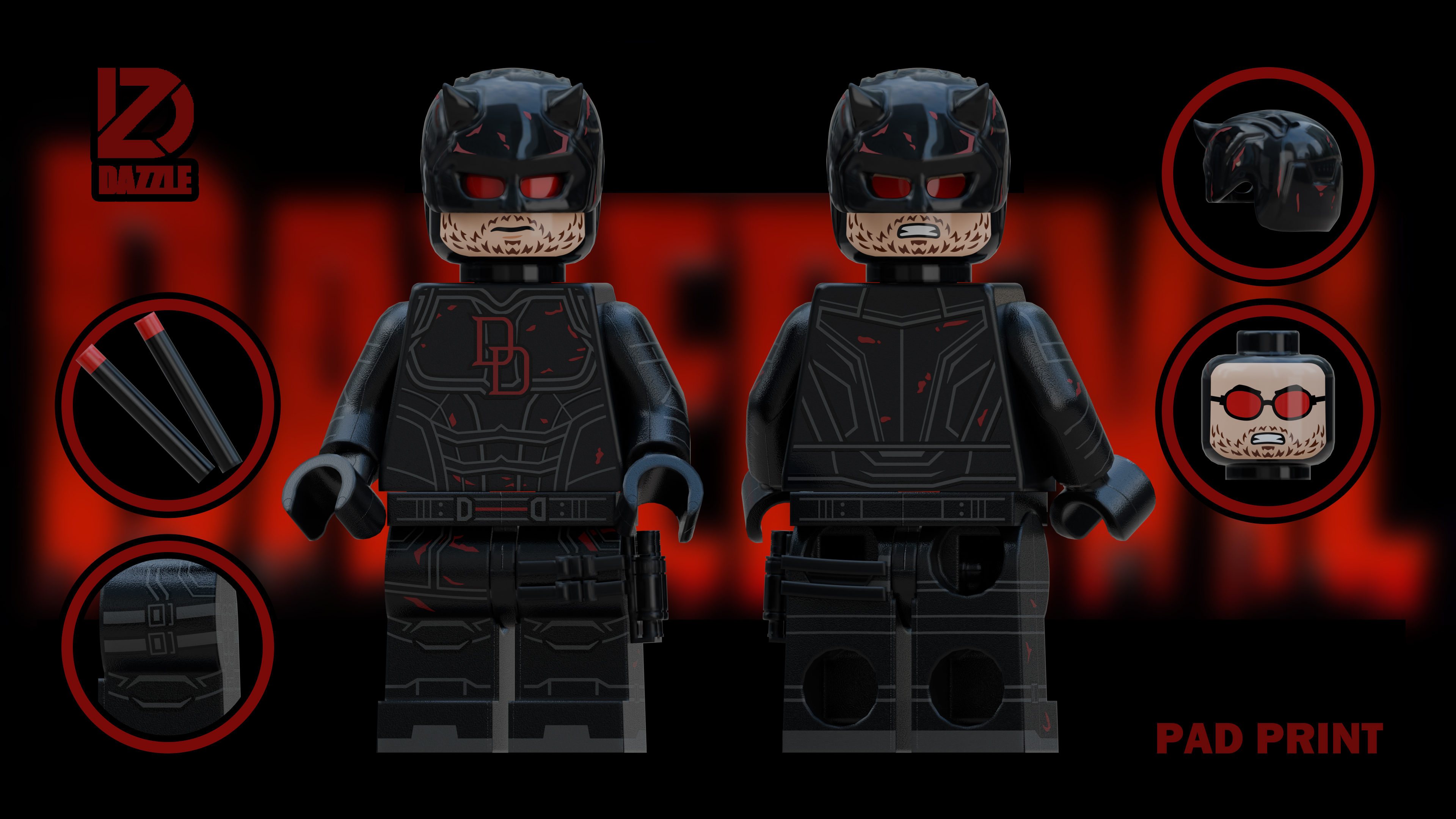 [Dazzle][Preorder] Daredevil (Black Suit) [PADprinted]