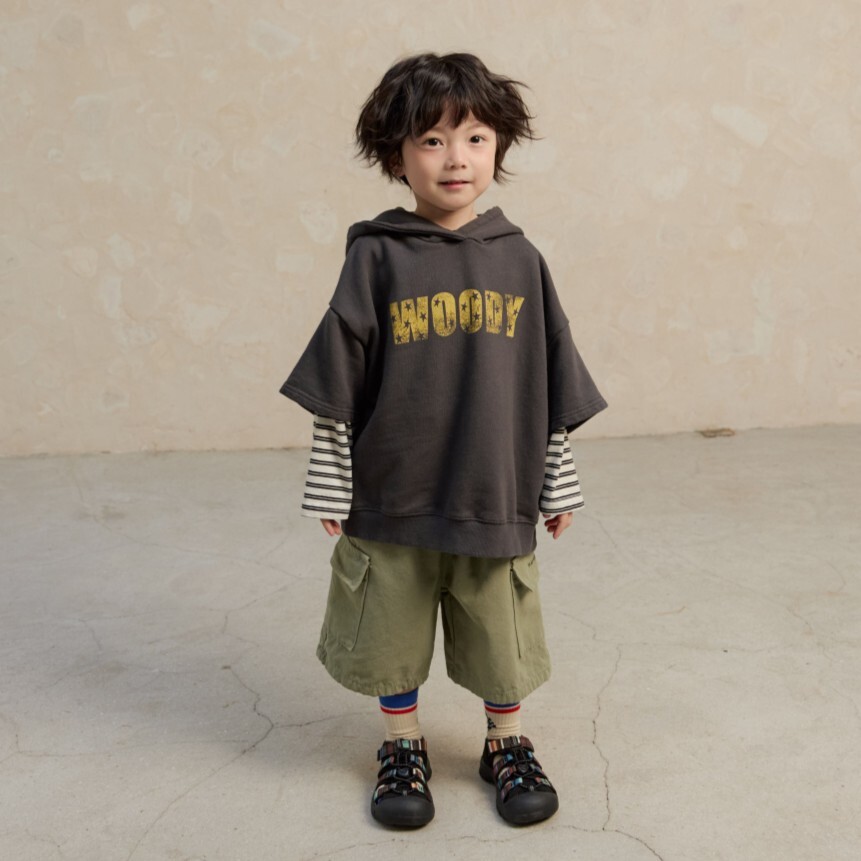 90-160 短袖寬幅帽T 2色