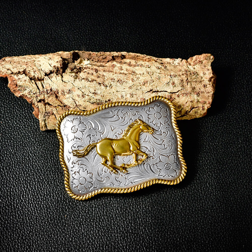 金馬系列-金馬奔騰 造型皮帶扣 / 皮帶頭 - 馬年