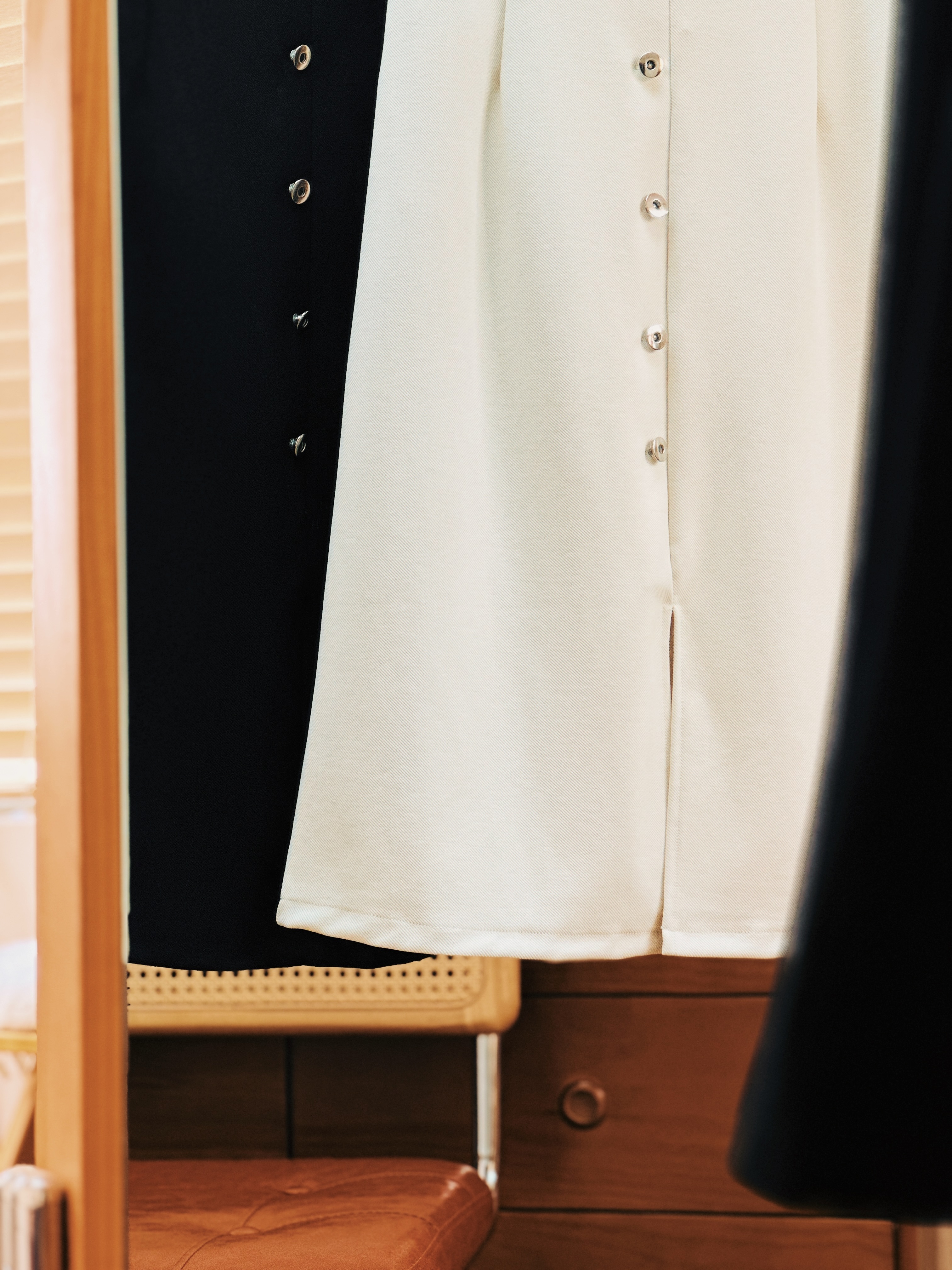 兩色 / 舒適微彈斜布排鈕長裙 / Comfort Stretch Twill Button-down Skirt