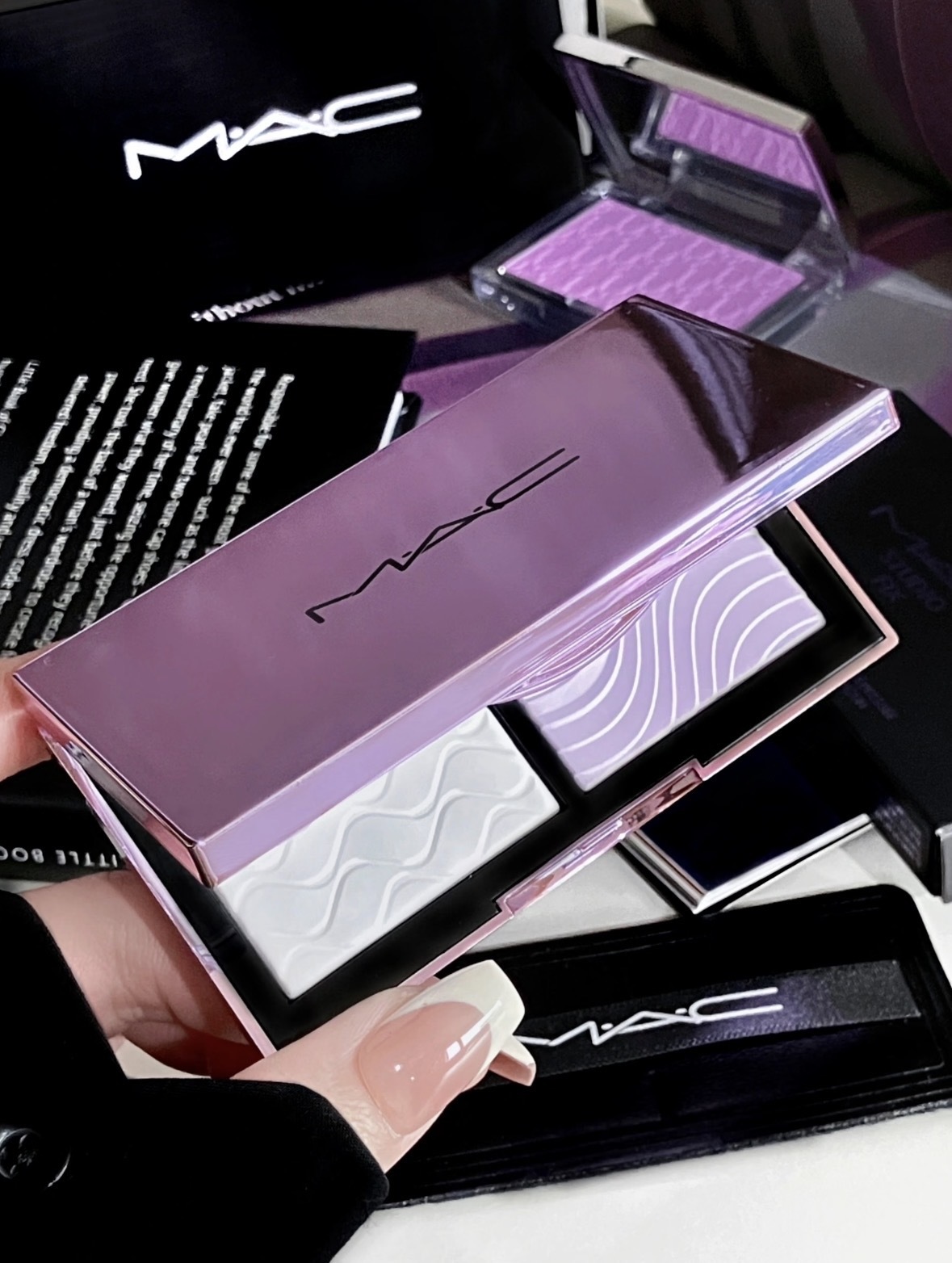 （現貨）Mac 口袋雙色濾鏡蜜粉餅 紫白餅
