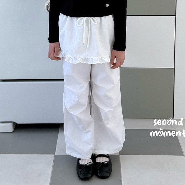 正韓春second moment  兩色經典甜美疊穿裙褲