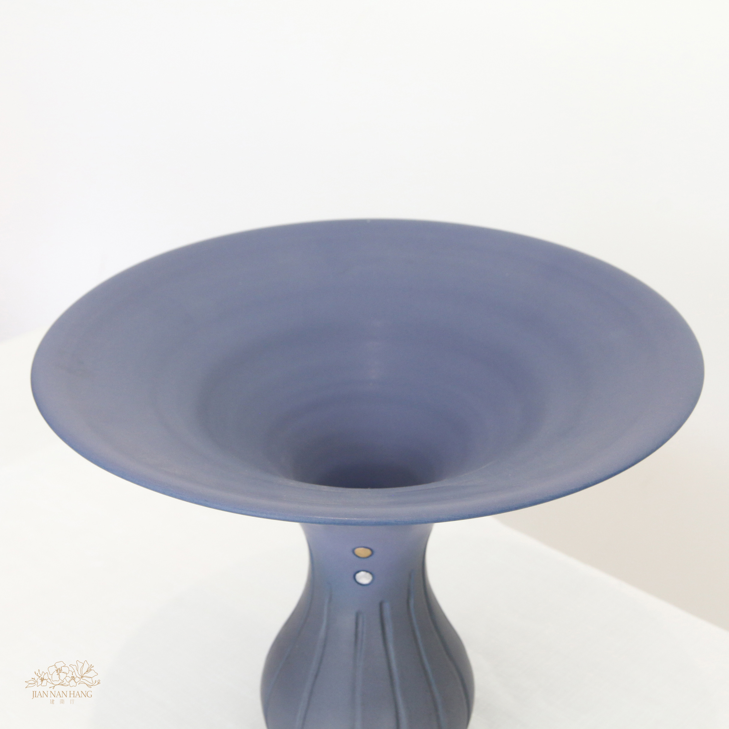 手作陶瓷花器- 440 深藍