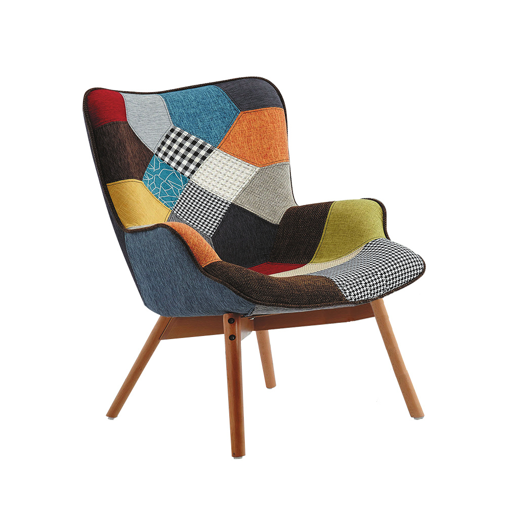 柏蒂家居-黛米歐風樣採拼布設計休閒椅