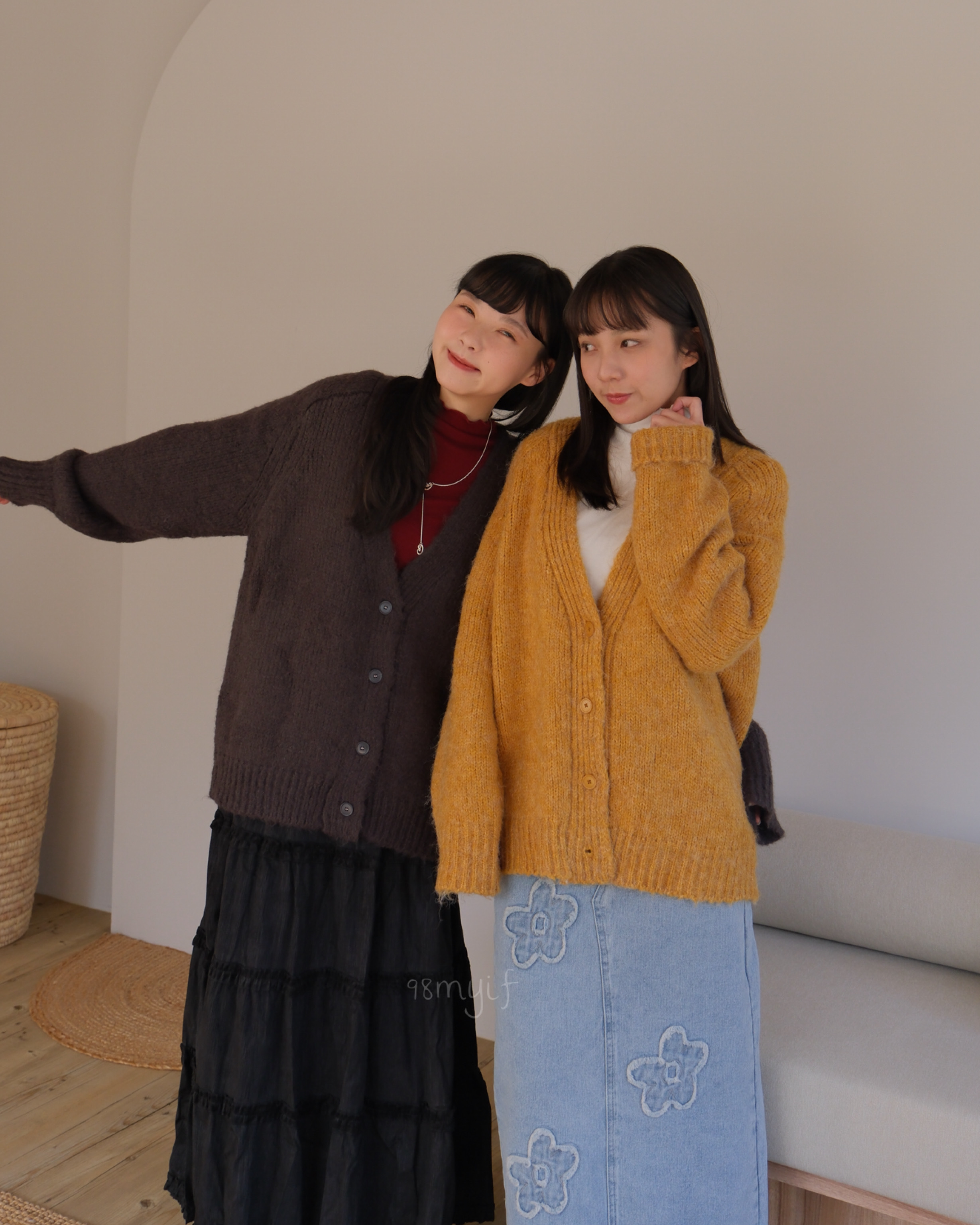 F10 扎實厚針織毛線外套