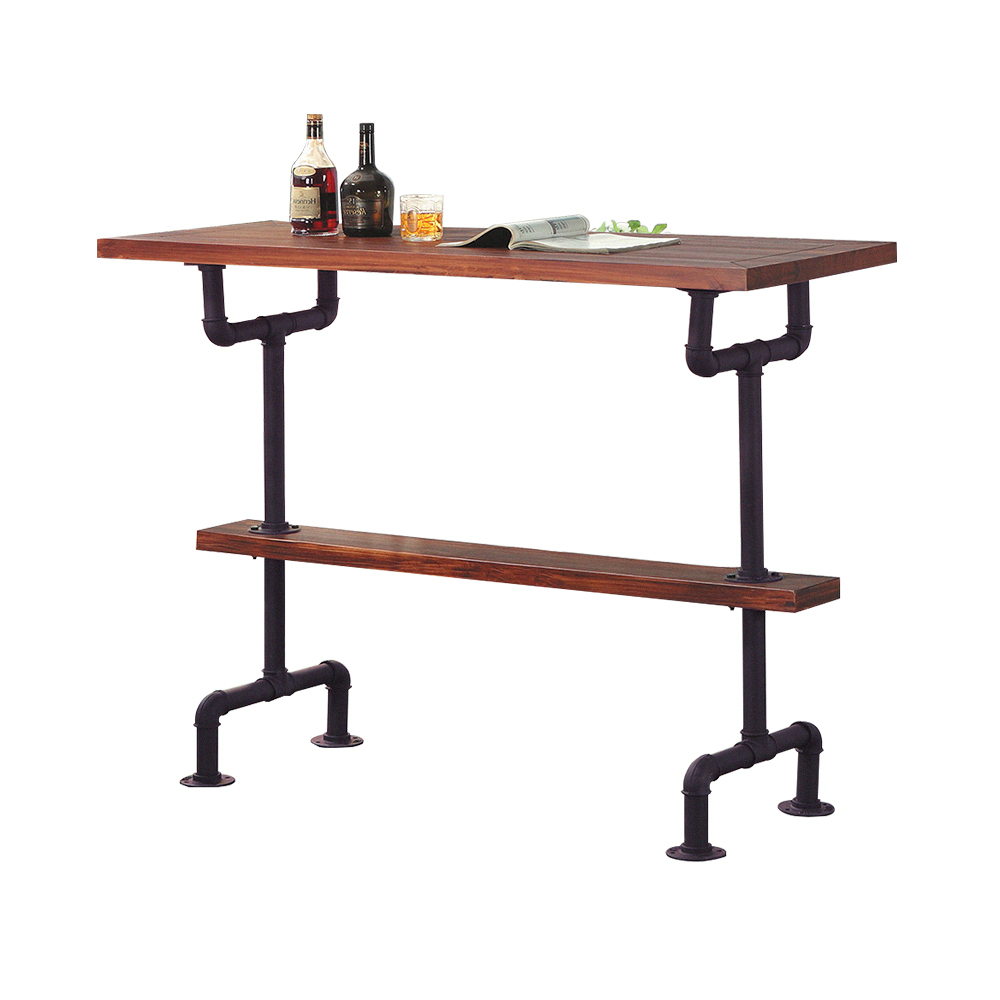 柏蒂家居-摩根4.7尺工業風造型水管吧台桌/長桌