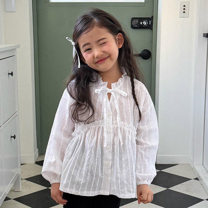 正韓春second moment  兩色輕浪漫綁帶上衣