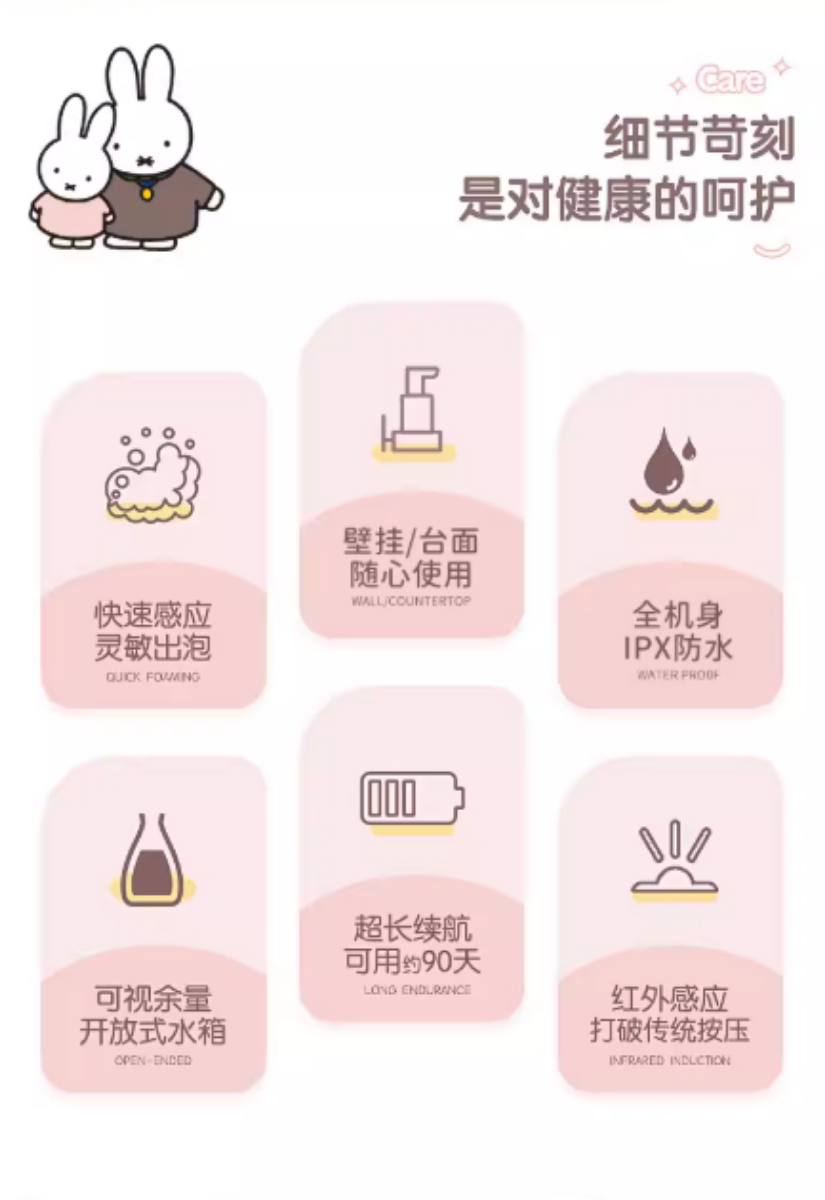 【 預購 】Miffy 米菲 自動感應洗手液泡泡機