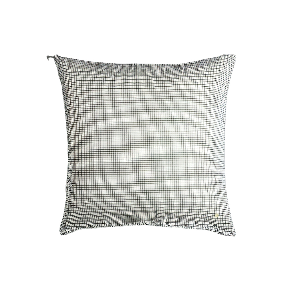 (預購3/31)法國La cerise sur le gâteau 有機棉方形枕套-小格紋