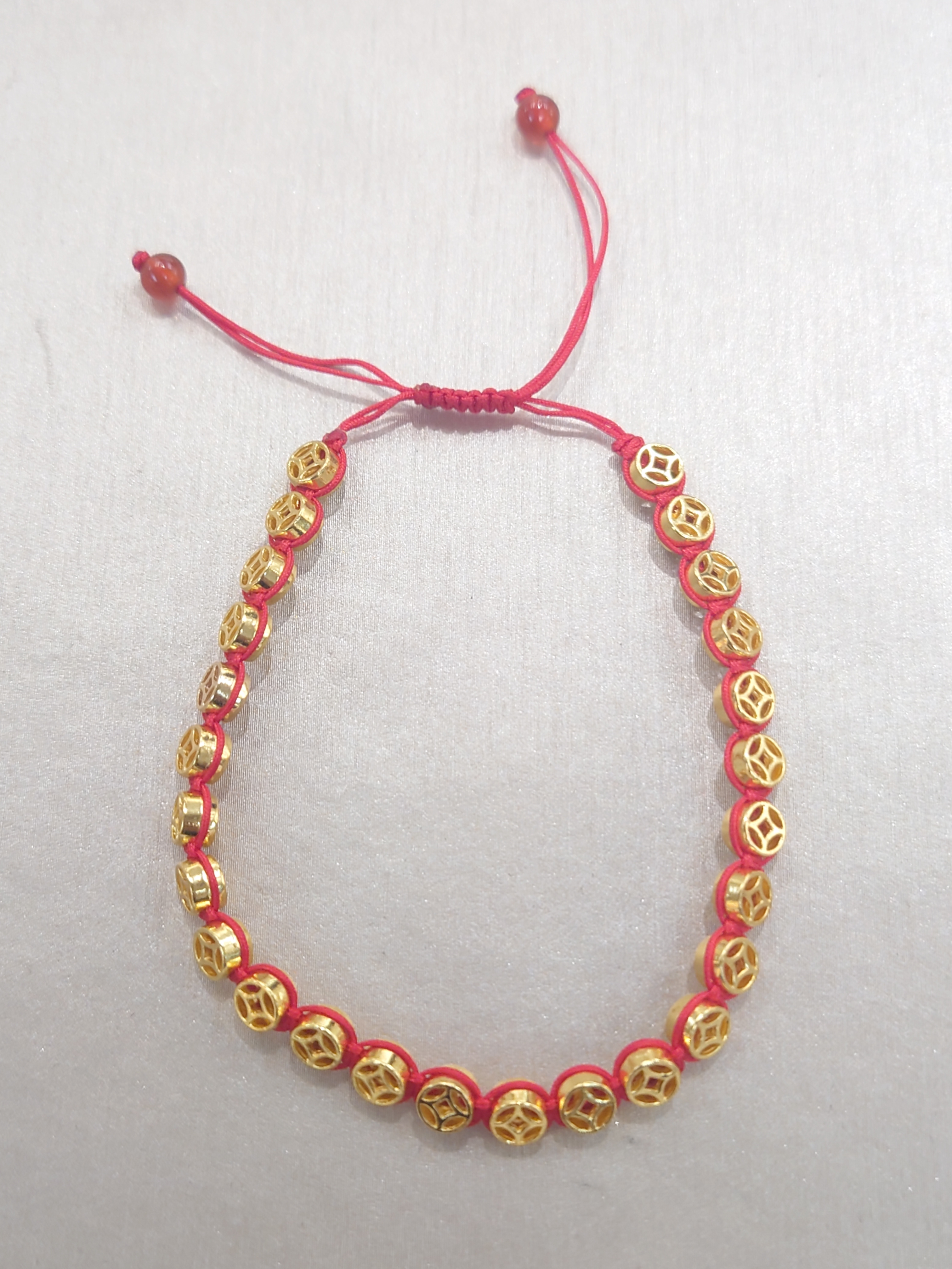 0211PT37-開運手飾PT-招財金錢編織手繩 (可經師傅開光) (A37)