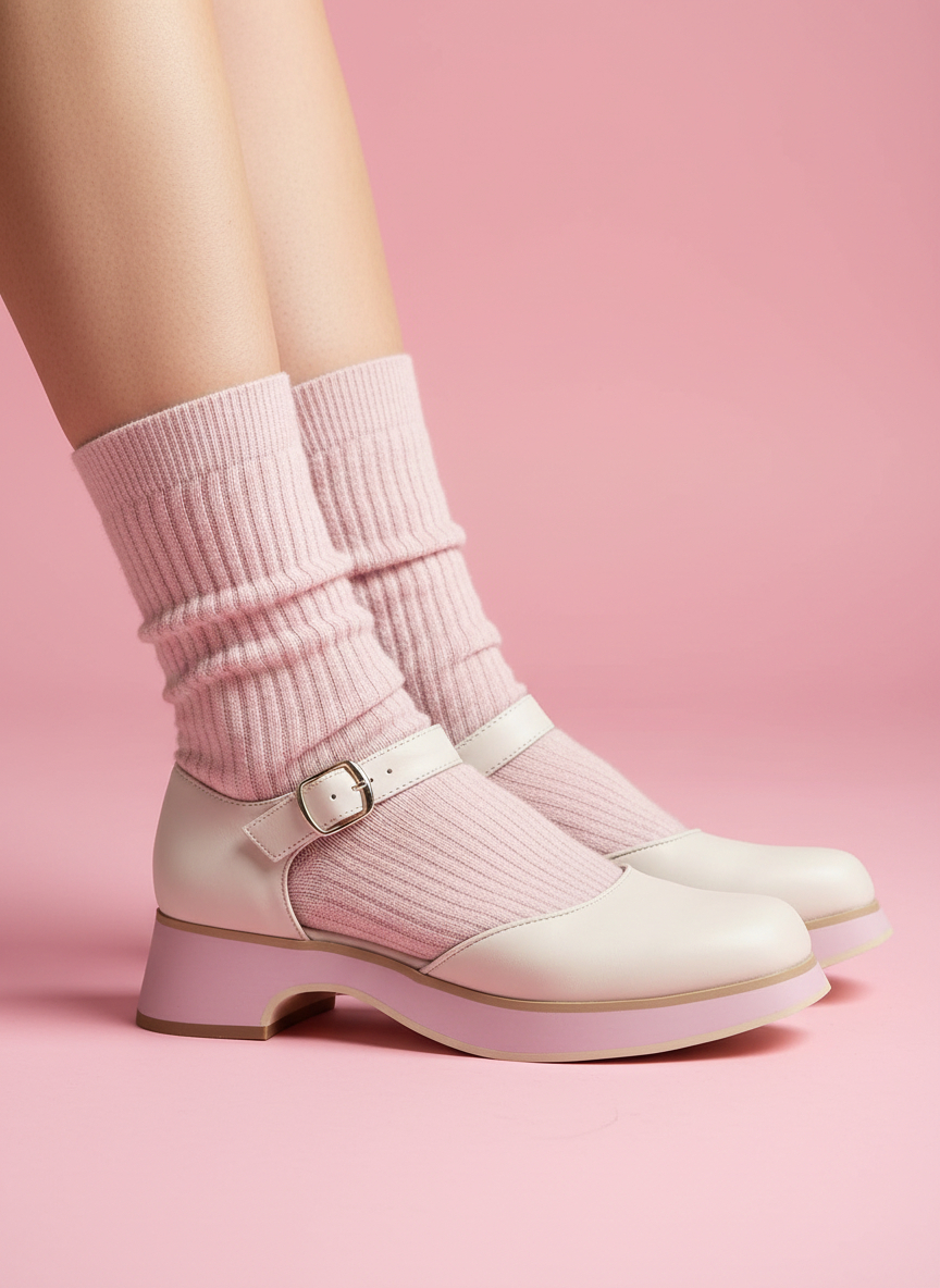 Color Block Jane 瑪莉珍厚底鞋