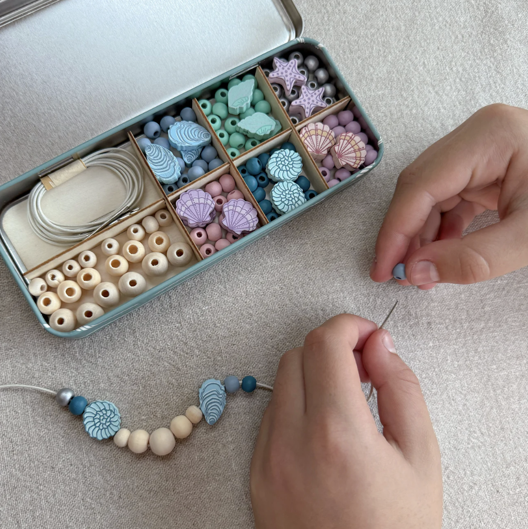各種貝殼手環 - 長型鐵盒 | DIY木質串珠手環系列