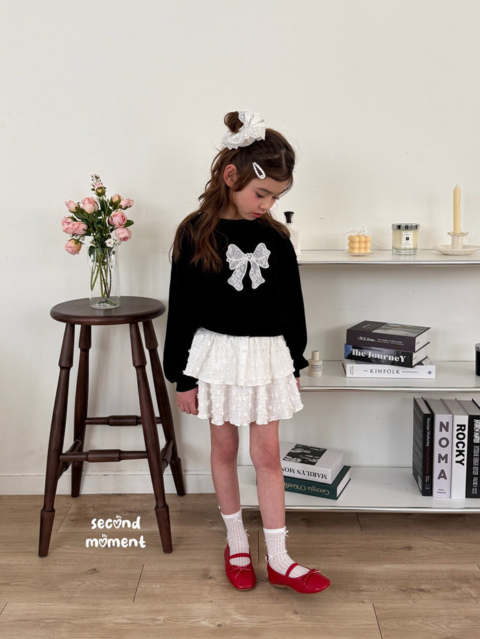 正韓春second moment  兩色蝴蝶結大學上衣