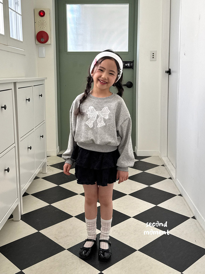 正韓春second moment  兩色蝴蝶結大學上衣