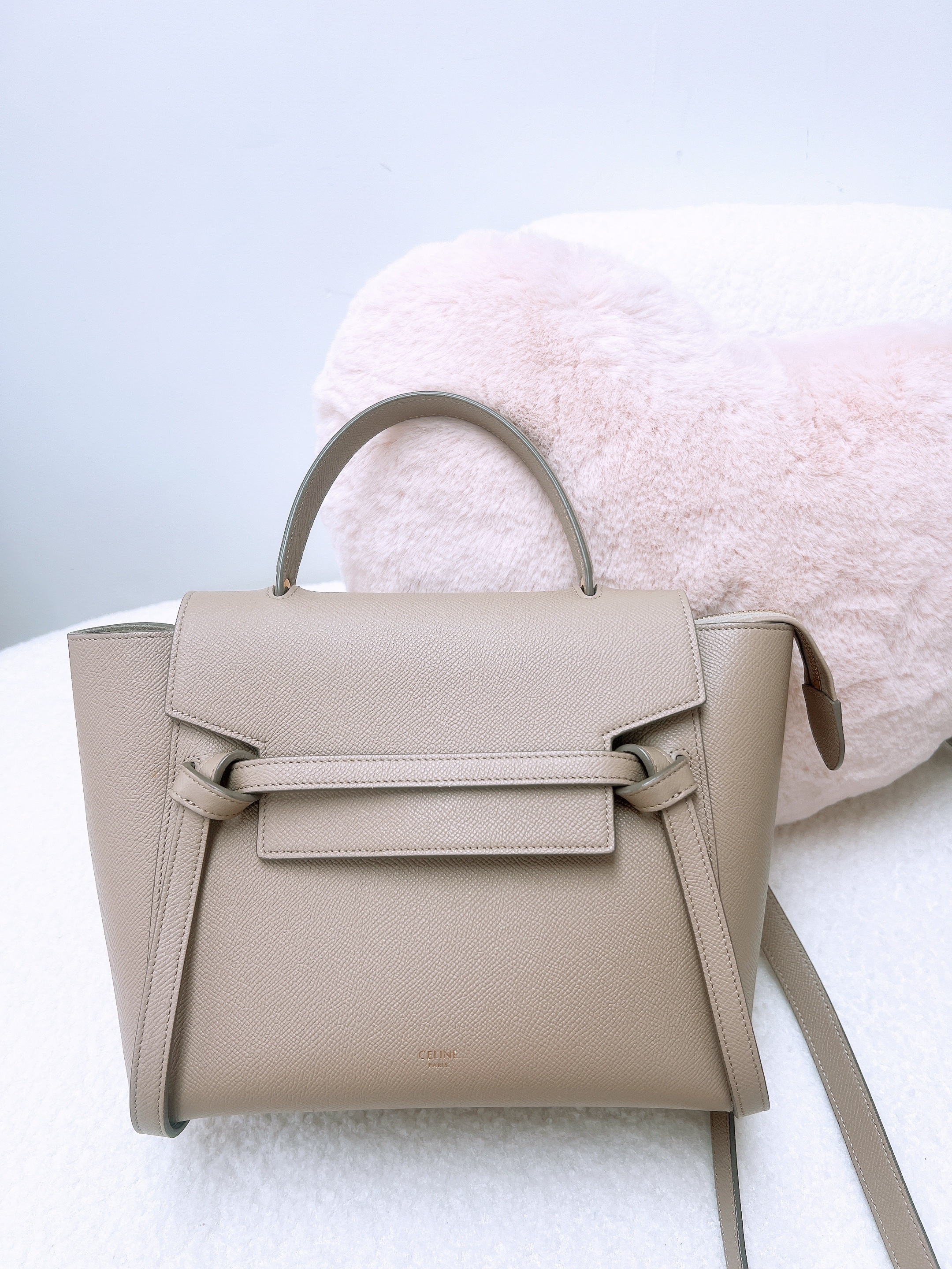 Celine belt bag micro light taupe