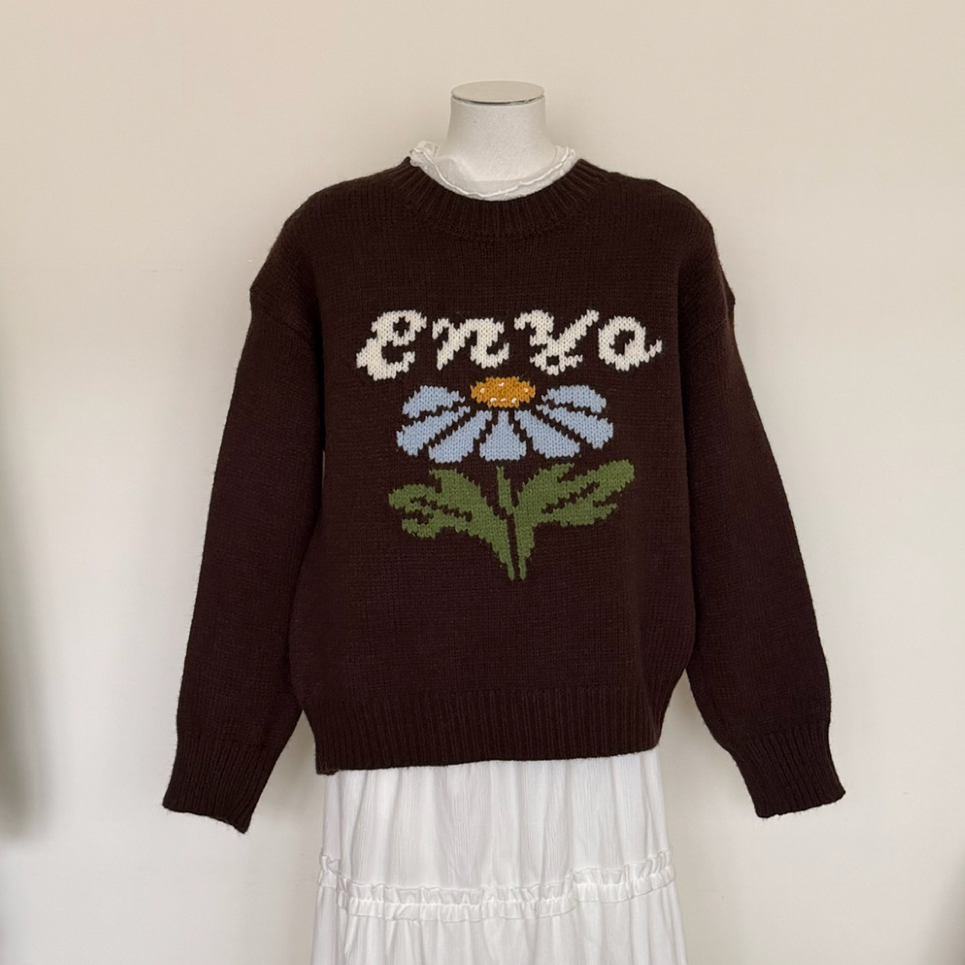 F15 太陽花咖啡厚針織毛衣